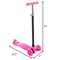 Toy Time Kids Scooter with Beginner Adjustable Height Handlebar, 3 LED Light-up Wheels, Girls / Boys Pink 388410CDF - alternate 2